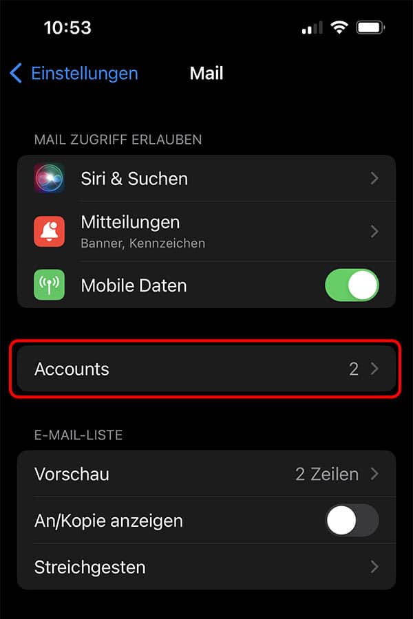 2. Accounts öffnen 2. Accounts öffnen