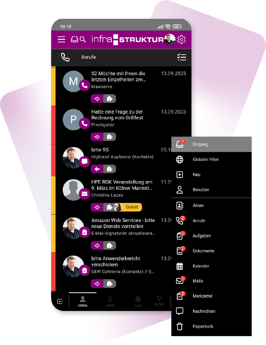 Startseite_app Alles auf einen Blick - infra-struktur App
